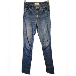ACNE High Rise Skinny Jeans Needle Raw Soft Denim Size 26